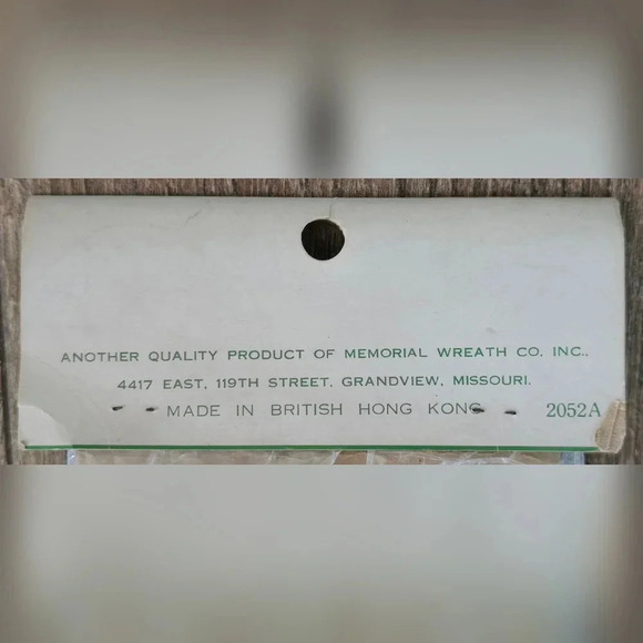 NOS Vintage Flocked Apples Poinsettia Christmas Decoration British Hong Kong - Picture 5 of 5